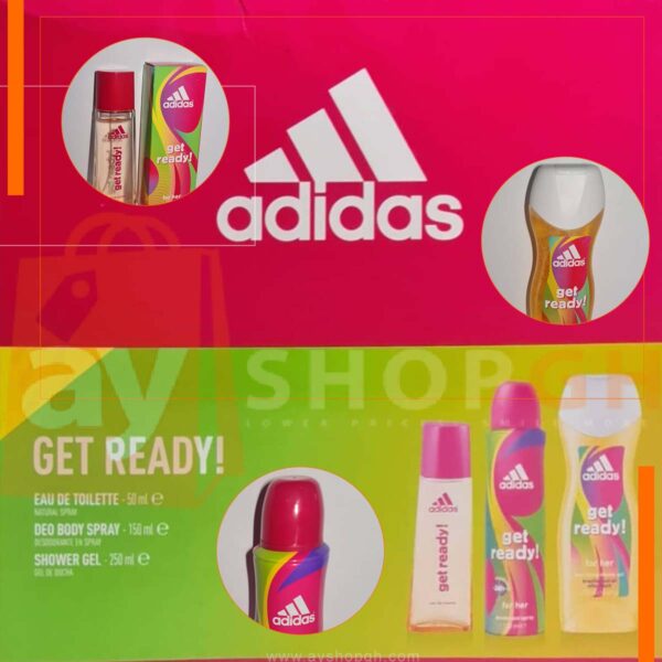 ADIDAS GET READY SET EAU DE TOILETTE 50ML + DEODORANT 150ML + SHOWER GEL 250ML